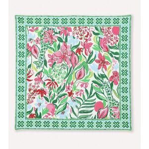 Lilly Pulitzer Dinner Napkins 20x20 Glowing Gardens Set Of 4 Floral Tropical NWT